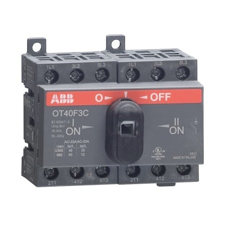 Abb Disconnect Switch, Nonfusible, 3P, Three Phase OT40F3C